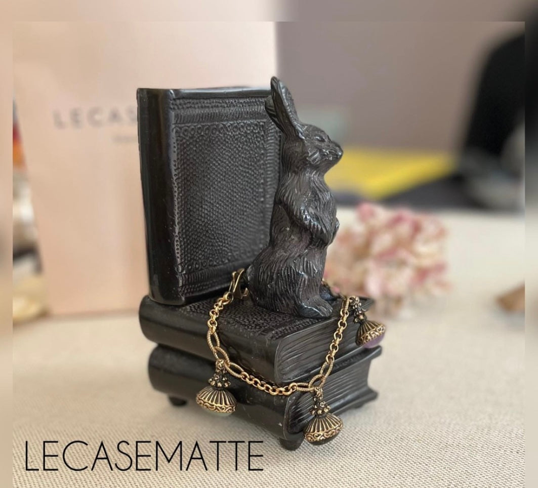 Bracciale 3 Sigilli - Bracciale Artigianale in Ottone Dorato con Ametista, Onice e Avventurina (Codice: BR 3S)