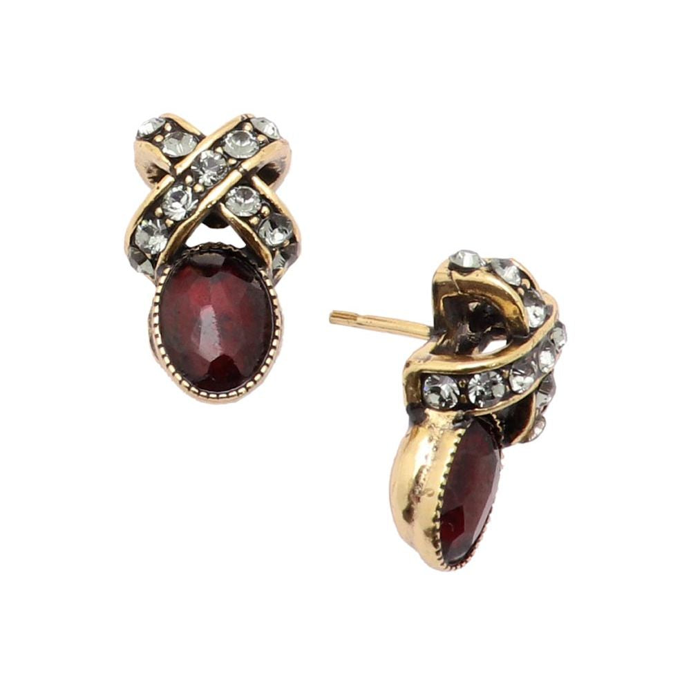 Orecchini Granato Ovale (Codice: OE GO 01)