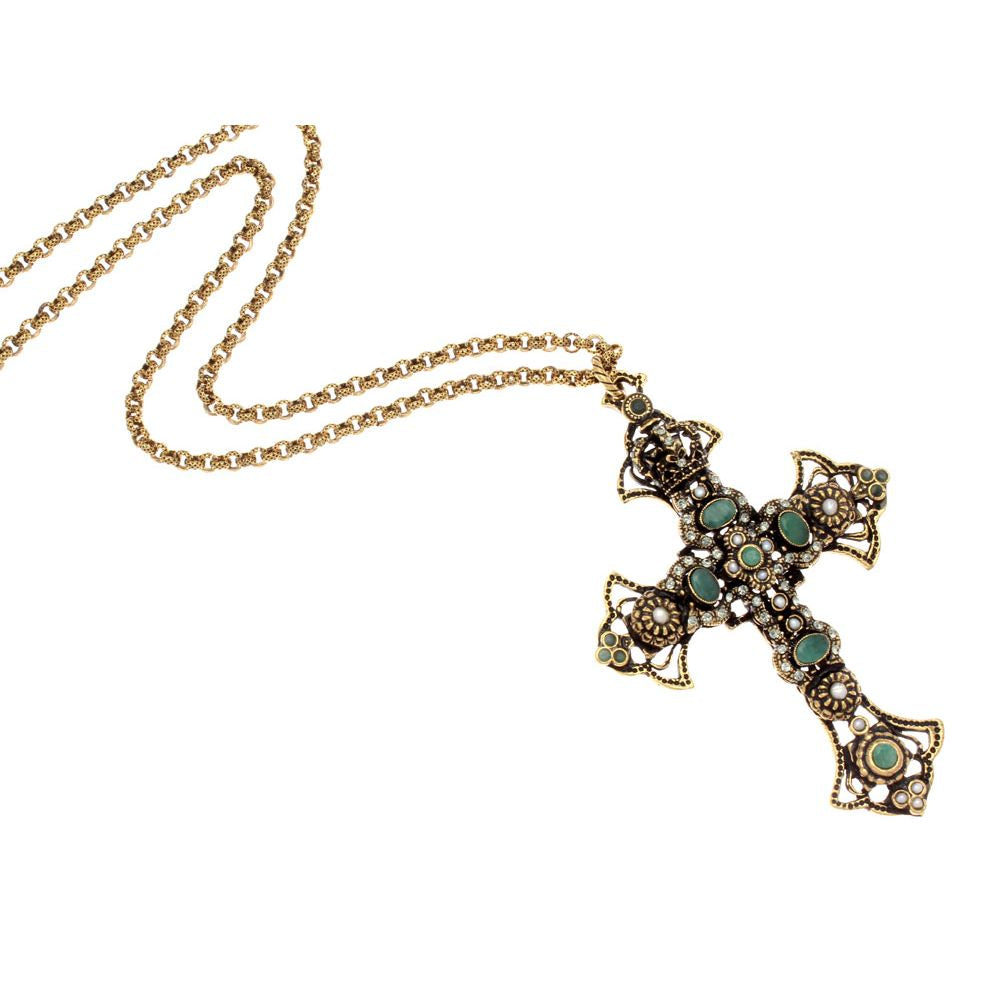 Collana Grande Croce di Smeraldo (Codice: CO GCS 01)