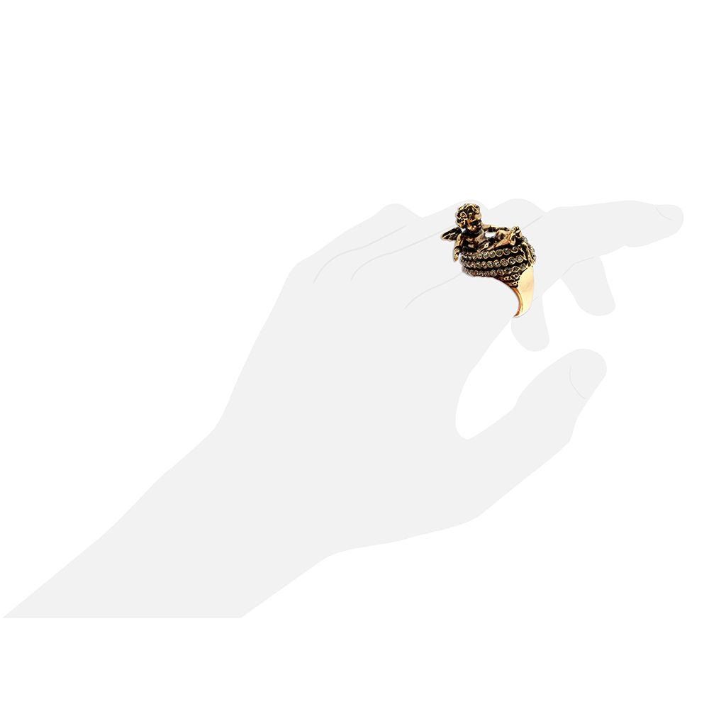 Anello Amorino – Gioiello Artigianale con Swarovski e Design Elegante (Codice: AN AMORINO 01)