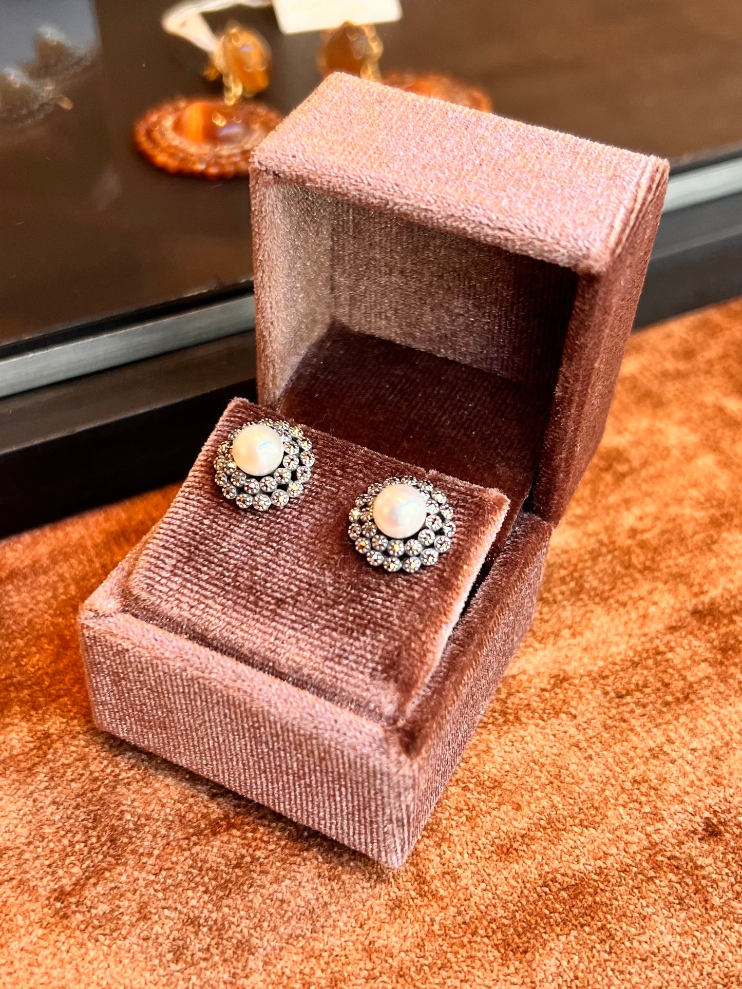 Orecchini Perla & Marcassiti – stile Primo Novecento (Codice: OE MP 001)