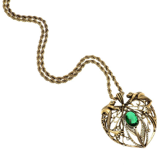 Collana Rane e Cristallo Verde (Codice: CO RCV 01)