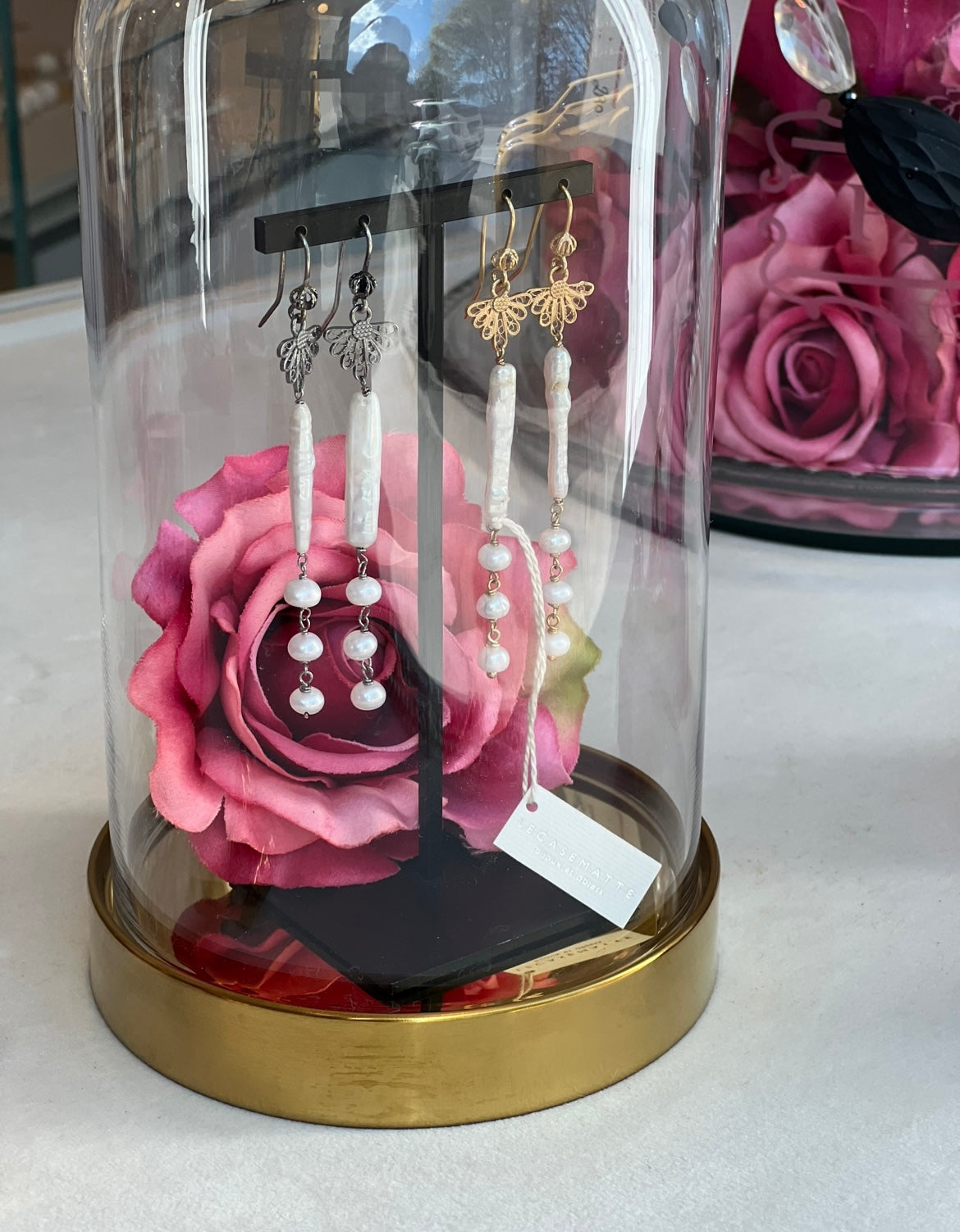 Orecchini con Perle Scaramazze e Filigrana d’Argento 925 - Eleganza e Raffinatezza Artigianale (Codice: OE PSF 01)