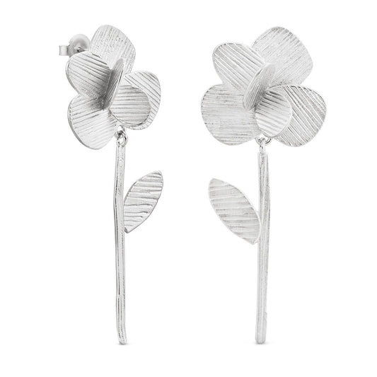 Orecchini Fiore Argento