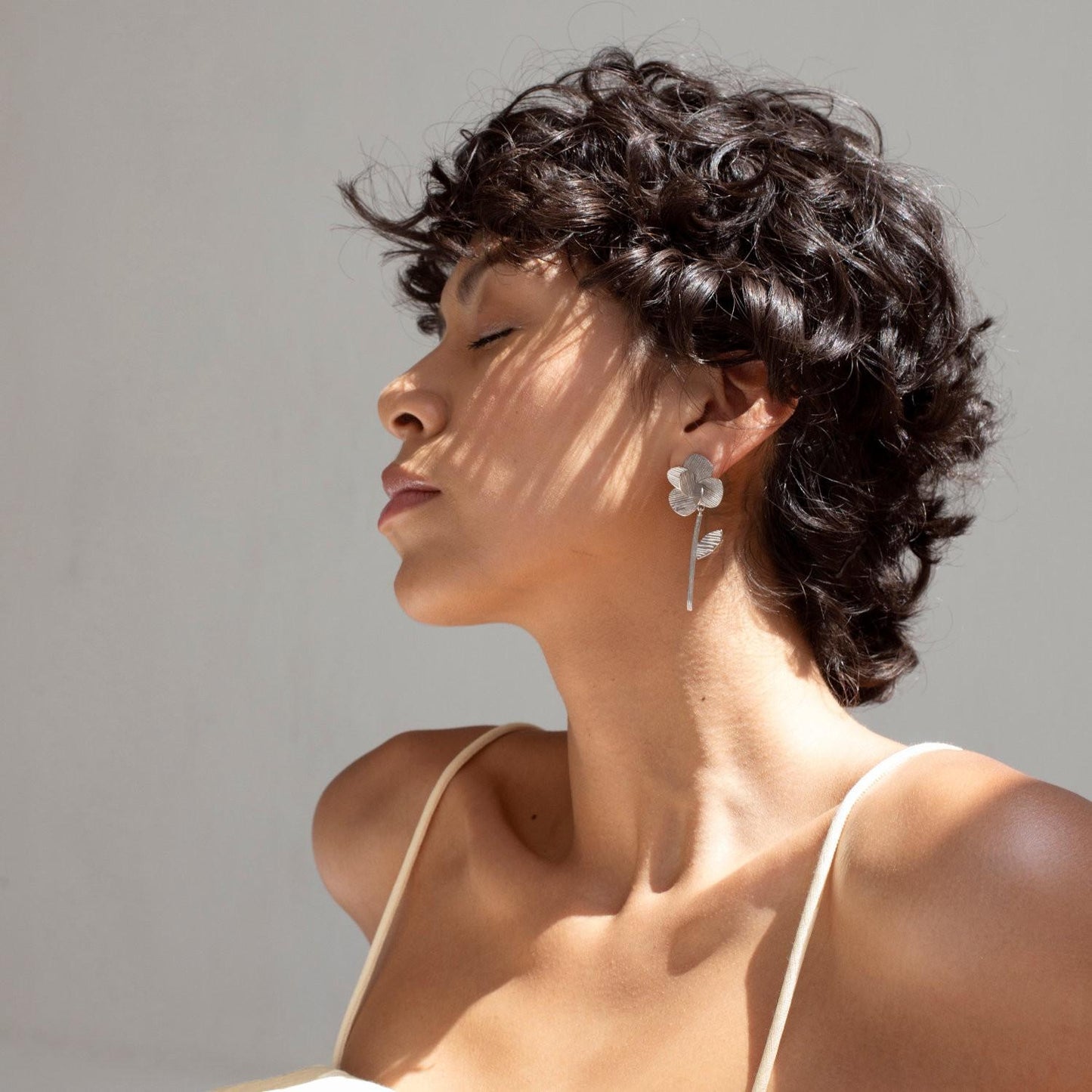 Orecchini Fiore Argento