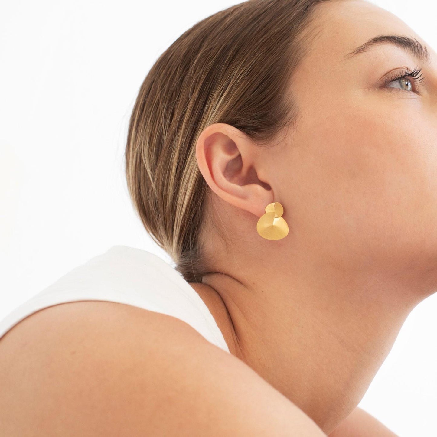 Orecchini in ottone dorato