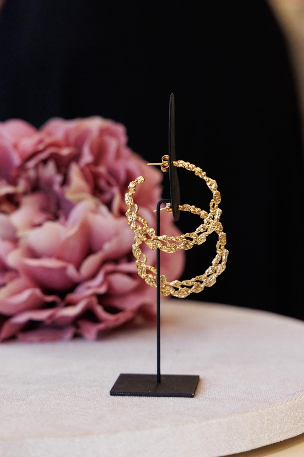 Orecchini Cerchio Texture Organica (Codice: OR CR 001)