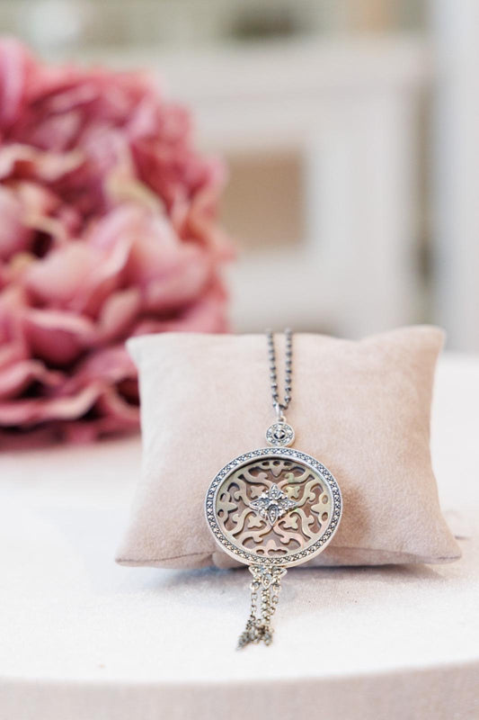 Collana Pendente in Argento con Madreperla e Marcassiti (Codice: CO MP 001)