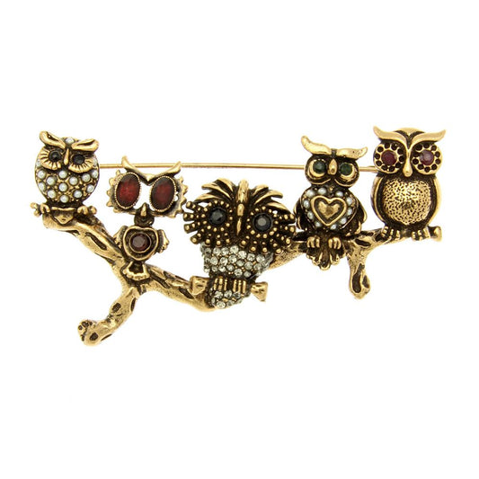Spilla Famiglia di Gufi (Codice: SP FG 001)