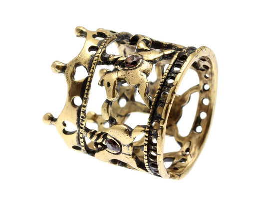 Anello Giostra d’Epoca - Gioiello Artigianale in Ottone Placcato Oro (Codice: AN GIO 01)